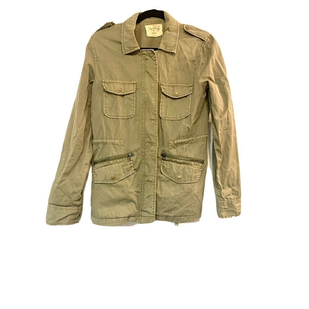LILY Aldridge for Velvet Graham Spenser‎ Womens Utility Green Jacket Size…